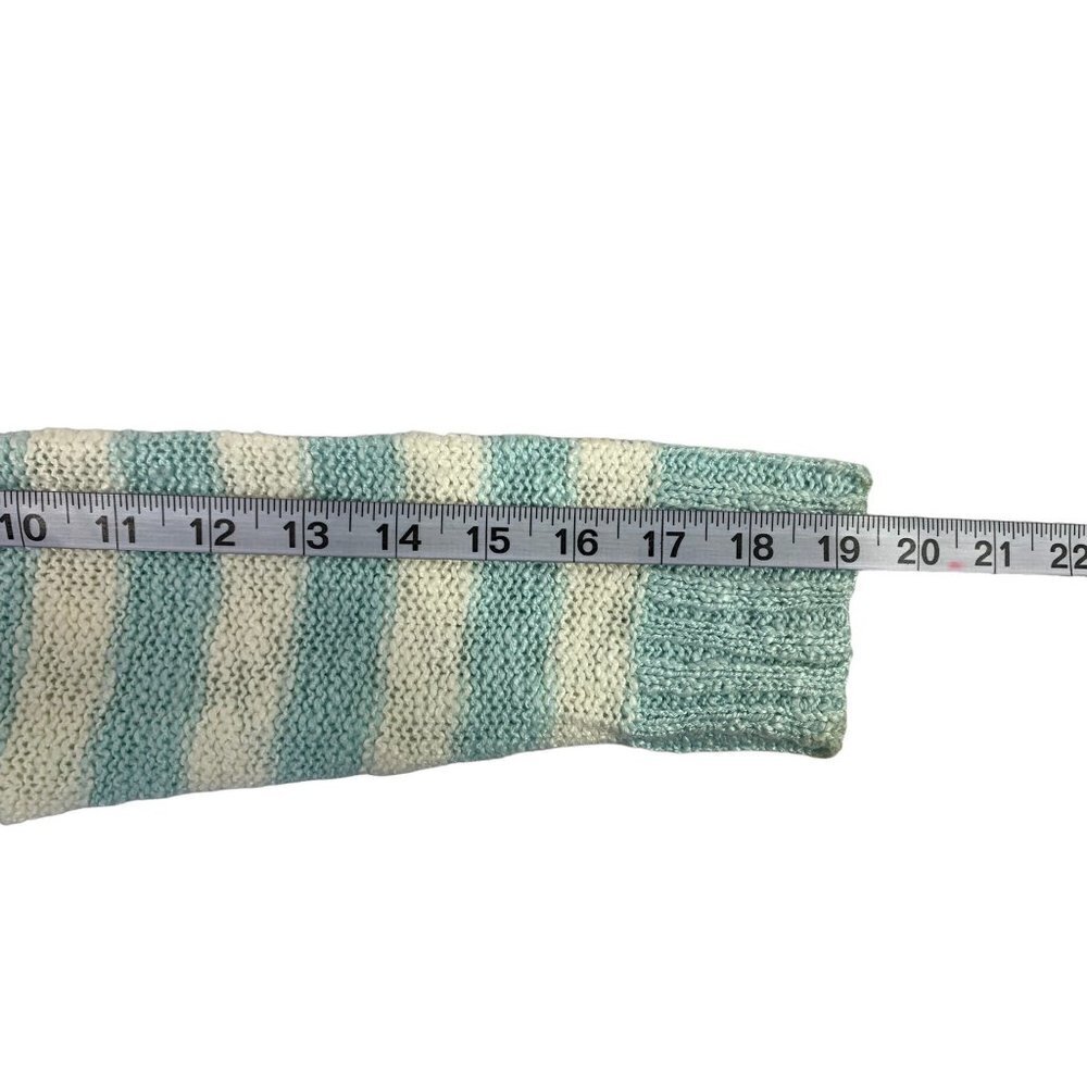 By Design Women's Aqua Blue & White Knitted Sweater - Picture 5 of 6
